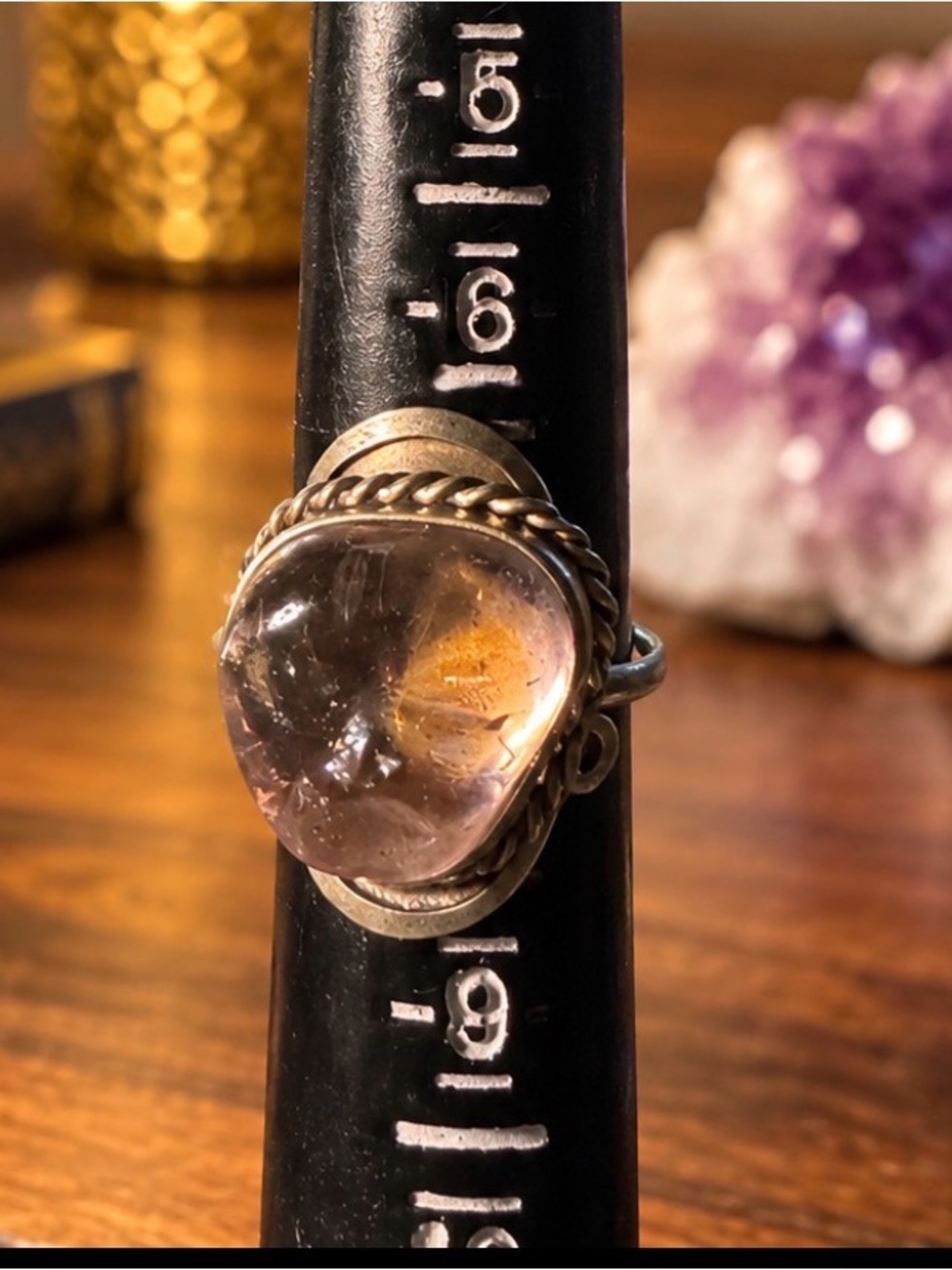 Rose Quartz Statement Ring